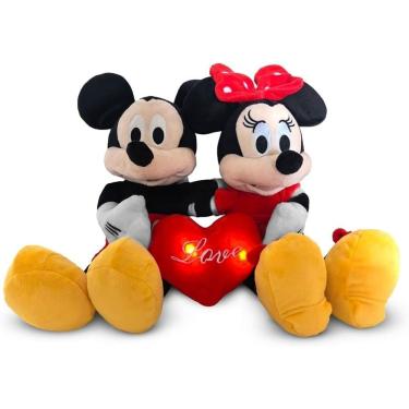 Imagem de Kit Pelúcia Mickey E Minnie Dia Dos Namorados Multikids - 2429