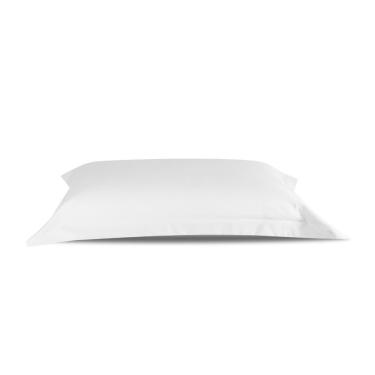 Imagem de Kit 02 Fronhas Percal 200 Fios Algodão Com Abas Gold 100% Algodão - Branco