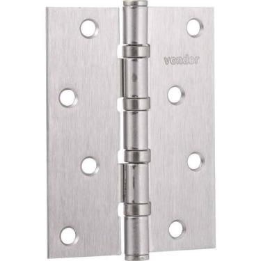 Imagem de Dobradiça 4 Com Anel Rolamento Niquelada Com 3 Peças Vonder