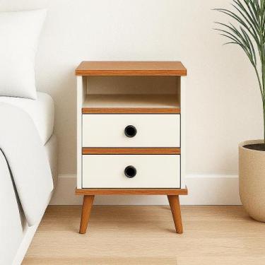 Imagem de Mesa De Cabeceira Canto Quarto Alan Branca - Cal Moveis