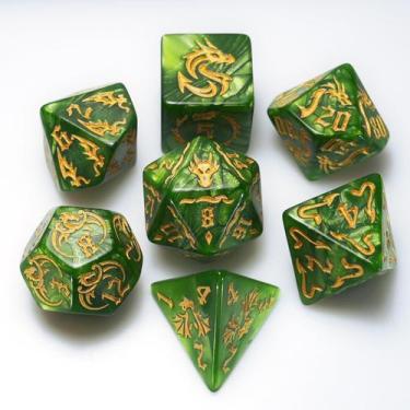 Imagem de Conjunto de dados Dungeon and Dragons D&D MTG 7-Die RPG Polyhedral - M