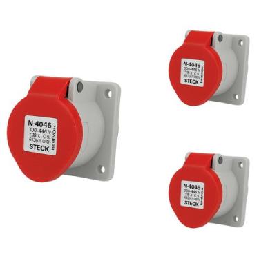 Imagem de 3 Tomada Embutir Newkon 16A 3P+T Steck 380/440V IP44 N4046