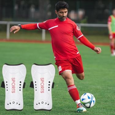 Imagem de Caneleiras de futebol, caneleiras, para treinamento de futebol, amortecimento EVA, redução de impacto