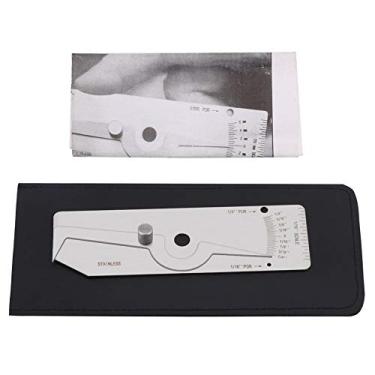 Imagem de Régua de soldagem, aço inoxidável de precisão tipo V-Wac corte rebaixo filete único solda profundidade medição inspeção de medição de soldagem, ferramenta de medição de soldagem