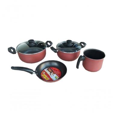 Imagem de Jogo De Panelas Antiaderente Cereja 4 Peças Promoção Docesar