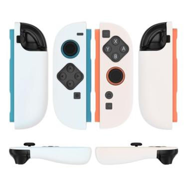 Imagem de TNP JoyCon 2 Capa para Nintendo Switch 2 2025 - Capa protetora de silicone com tampas de aperto de polegar - Capa macia para controle Switch 2 Joy Con (branca)