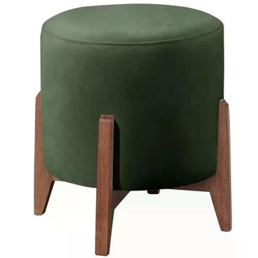 Imagem de Puf Puff Para Sala Lhor Veludo Verde Rm Verde