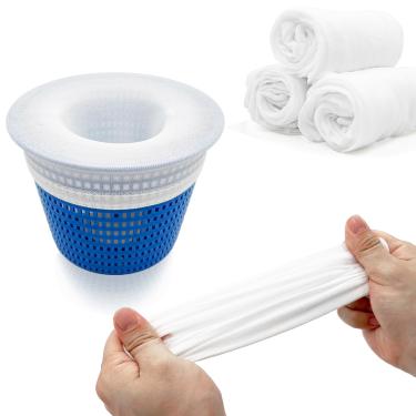 Imagem de WOXVM Meias para piscina Filte Meias de piscina Skimmer Filtro de limpeza de piscina (20 peças azul)