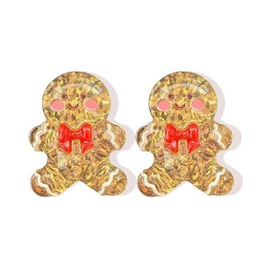 Imagem de Brincos de Natal para mulheres com berloques de contas, roupas de Natal, decorações de árvores, presentes de amizade para mulheres