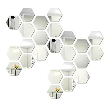 Imagem de Generic Adesivos de Espelho Decoração Acrílica, Decoração do Quarto da Sala de Estar Em Casa, Com Adesivo de Parede Reflexiva de Superfície, para Decoração Inovadora de Parede