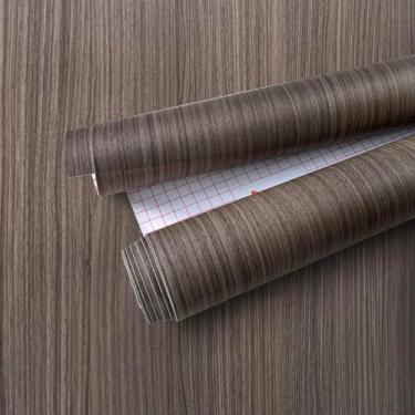 Imagem de ANT Papel de parede autoadesivo de grão de madeira, papel de parede autoadesivo para gaveta de bancada, prateleira, armário, fácil de limpar (nogueira 4,15 cm x 3 m)