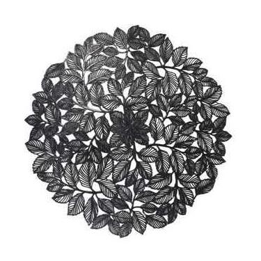 Imagem de Kit Jogo Americano Sousplat Mesa Posta Jantar Design Brilhante com 2 4 ou 6 Peças – Elegância e Praticidade(M6 Preto,Kit 6)