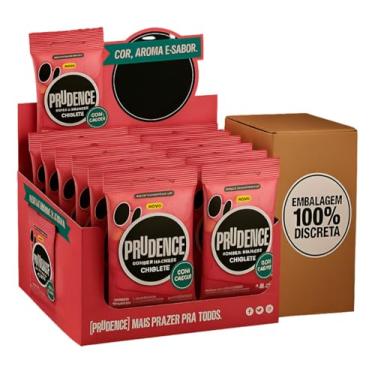 Imagem de Camisinha Prudence Homem Caixa C/ 12 Pacotes 100% Discretos (Chiclete)