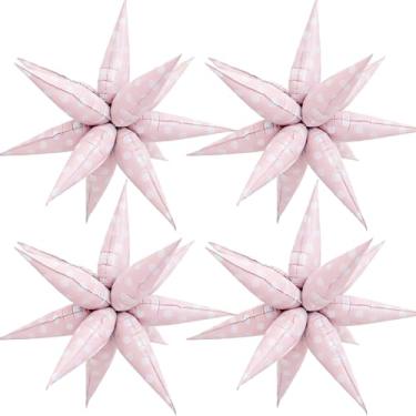 Imagem de Balões de bolinhas retrô rosa claro balões de doces explosão estrela revelação de gênero para meninas chá de bebê princesa decoração de festa retrô permite decoração de festa festa decoração de chá