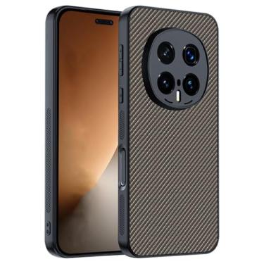 Imagem de POYUFRG Capa fina para Honor Magic 8 Pro/Magic 8, capa de couro antiderrapante padrão de fibra de carbono, capa de telefone com proteção total para lentes, dourado, 8 Pro