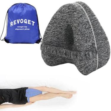 Imagem de Almofadas de alinhamento Revoget para pessoas que dormem de lado, suporte de perna para dormir lateral, travesseiro de alinhamento do quadril para pernas/quadril/nádegas/costas (cinza)