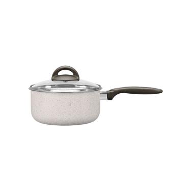 Imagem de Panela Brinox Suprema Ceramic Life Antiaderente 1,9L 18cm Tampa de Vidro Vanilla