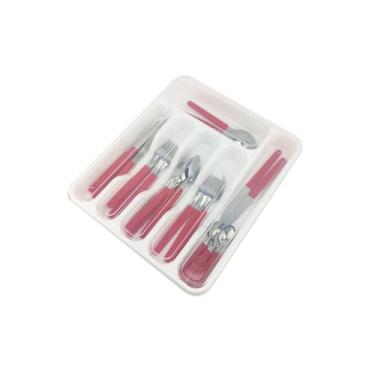 Imagem de Porta Talheres Gaveta 6 Divisórias Extra Grande 34x29CM Com Tampa Nitr