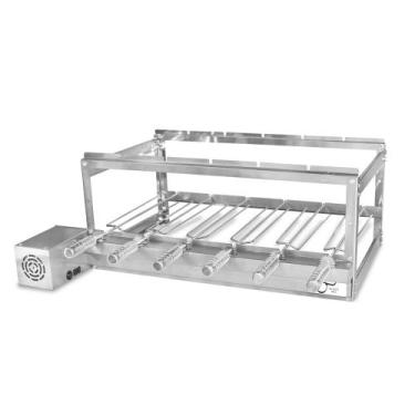 Imagem de Grill Giratório em Inox para Churrasqueira com 6 Espetos - Infinity - 