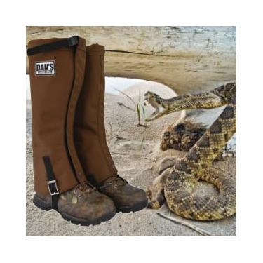 Imagem de Dan's Hunting Gear, protetor de cobra, à prova de briar, impermeável, polainas de perna 1000D. Feito nos EUA (grande (panturrilha de 45,7 a 50,8 cm)