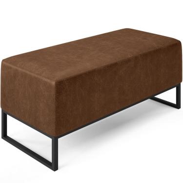 Imagem de Puff Cléo W01 Base De Ferro 90cm Couríssimo Marrom