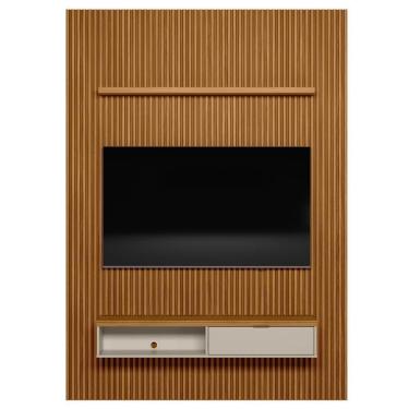 Imagem de Painel Ripado Para Tv 75 Pol. Com Bancada 180cm Prime Plus L06 Nature/off White - Mpozenato