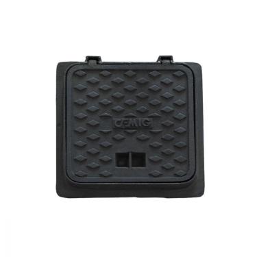 Imagem de Tampa Tampão de Chão Za Articulado de Ferro Fundido 30x30cm