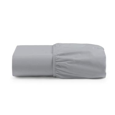 Imagem de Lençol Micropercal 300 Fios Peletizado King Com Elástico - Cinza