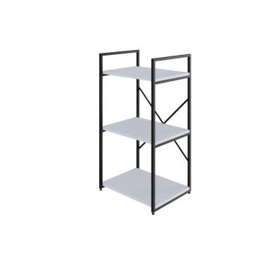 Imagem de Estante C/03 Prateleiras 84x45x33cm Yon Branco Tx/est.preta Branco Tx/est.preta