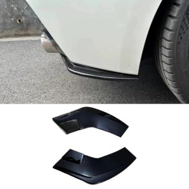 Imagem de Kit de carroceria de spoiler difusor de para-choque traseiro de carro compatível com 1 série F20 F21 2015-2019 Acessórios de acabamento de canto para protetor de para-choque (aparência de carbono)