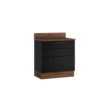 Imagem de Balcão Cozinhas Itatiaia Exclusive - 3 Gavetas - Grafite