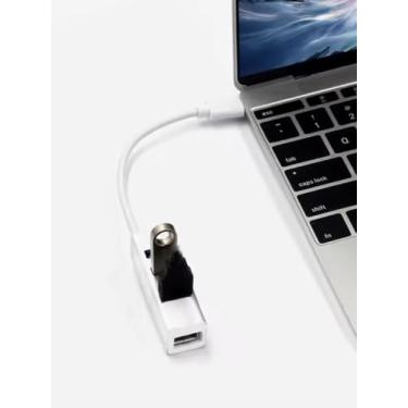 Imagem de Hub USB 2.0, divisor de hub USB de 4 portas, adaptador USB de 4 portas, para laptop, ultra book, MacBook Air, tablet PC Windows 10 e mais