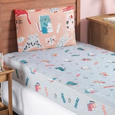 Imagem de Jogo De Lençol Bouti Kids 2 Peças Infantil Menino Menina Decora Quarto (Gatinha)