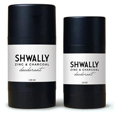 Imagem de Shwally Desodorante de zinco e carvão – um verdadeiro desodorante natural, à base de sebo e eficaz para homens e mulheres – sem alumínio com coco e araruta – dura 4 vezes mais (Eucalipto +