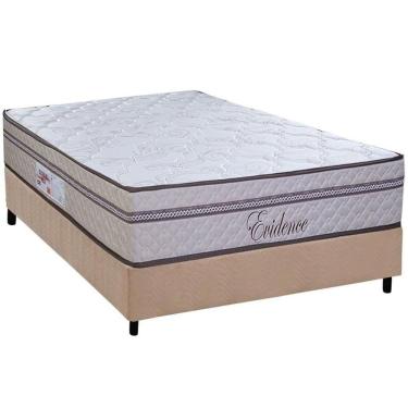 Imagem de Conjunto Box Casal: Colchão Molas Paropas Ensacadas Evidence + Base Crc Suede Clean (138x188)
