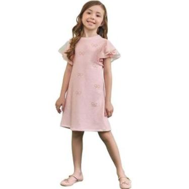 Imagem de VESTIDO INFANTIL FESTA MOLECOTTON TULE BORDADO KUKIÊ-Feminino