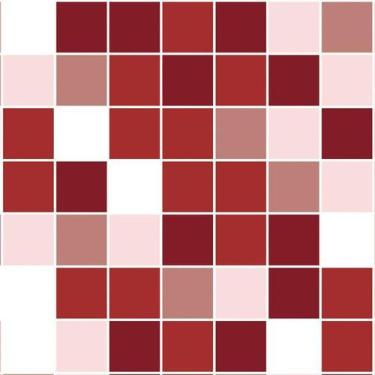 Imagem de Papeç De Parede Pastilhas Vermelho E Branco Autocolante - LRP