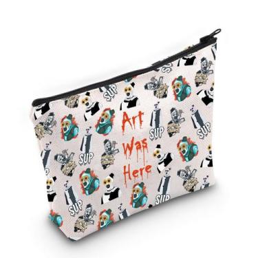 Imagem de Bolsa de cosméticos JXGZSO Horror Clown Halloween com zíper