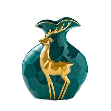 Imagem de Vaso para decoração novo estilo chinês decoração de porcelana flor 26 cm grande decoração de grés flores Argement s sala de estar decoração de casa flor s decorativo (tamanho: 1) decoração de casa