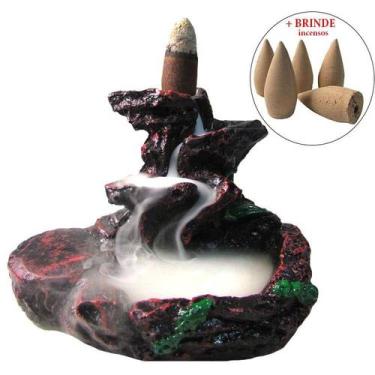 Imagem de Incensário Cascata Montanha 8cm + Brinde - HU