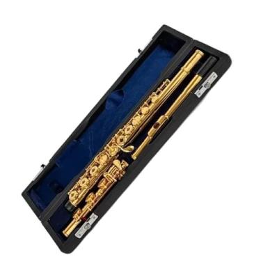 Imagem de Flauta Outfit Corpo de cobre branco banhado a ouro C-tone 17 instrumento de flauta profissional de orifício aberto