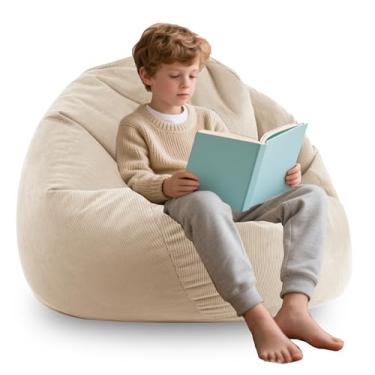 Imagem de Cadeira infantil com espuma viscoelástica para adolescentes com enchimento para meninos e meninas e crianças pequenas cadeira confortável Kahki