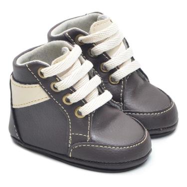 Imagem de Tênis Infantil Cano Alto Bebê Cadarço Estilo Conforto-Masculino
