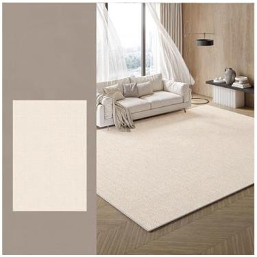Imagem de SPXMQSS Tapete de área grande para sala de estar, tapete antiderrapante para quarto, sofá resistente ao desgaste, tapete de mesa de café, para sala de estar, sala de jantar, quarto, cinza bege F 240 x