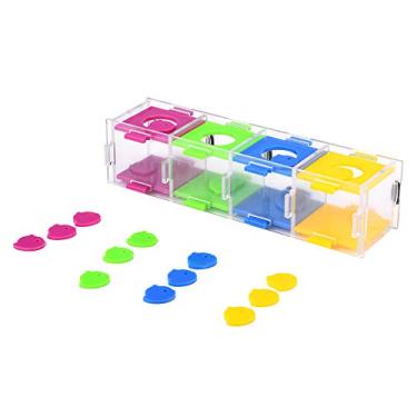 Imagem de Acouto Brinquedo Interativo e Colorido - Pássaros Quebra-cabeças para Treinamento de Inteligência, Papagaios, Periquitos e Calopsitas de Brinquedo Envolventes - Design Seguro e Não Tóxico,