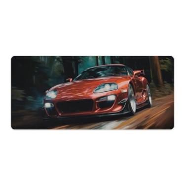 Imagem de Orange Sup Jungle Gallop Cool Art Mesa Mesa Tapete de Mouse Pad Antiderrapante Grande Material de Escritório Tapete de Mesa de Borracha Impermeável Tapete de Escrita para Escritório Jogo Casa 40 x 90