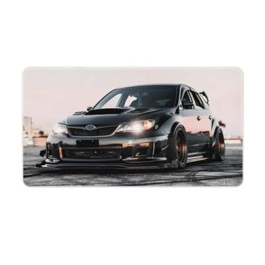 Imagem de HouLaiZhe Tapete de mouse JDM grande para jogos JDM pôster de carro preto WRX clássico estático modificado tapete de mesa base de borracha antiderrapante acessórios de computador laptop suprimentos
