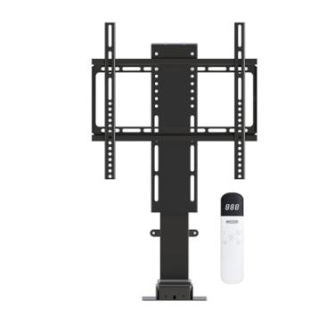 Imagem de TV Lift Motor DC Motorizado 100 kg Suporte para monitor de montagem Controle remoto elétrico ajustável 900 mm 650 mm 1500 mm Curso (710-1610 mm 42-75 polegadas)
