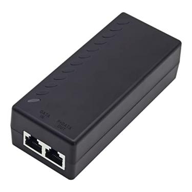 Imagem de Injetor Gigabit PoE+ para Ethernet, 30W 48V com 10/100/1000Mbps e conformidade IEEE 802.3af/at. Estenda a rede até 100 m (100 m) Plug and Play, preto