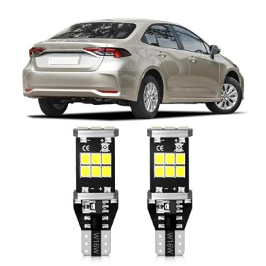 Imagem de MEALAM Lâmpadas LED T15 921 912 906 Xenon White Backup Light 2835 Chipsets compatíveis com Toyota Corolla 2003-2015 2016 2017 2018 2019 2020 Toyota Corolla luzes de ré, pacote com 2